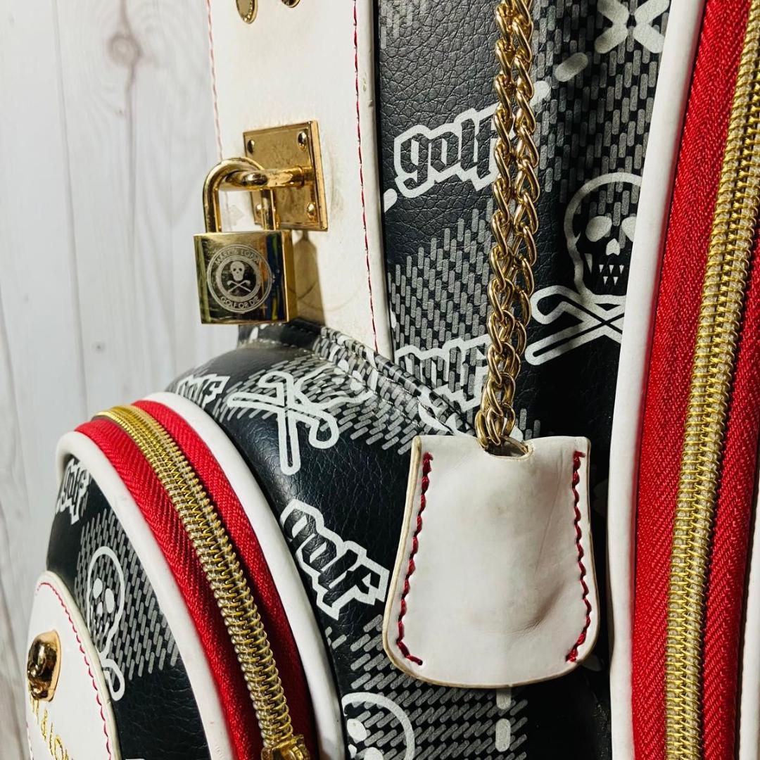 希少 MARK&LONA キャディバッグ Skull&Kilt 7分割 スカル柄