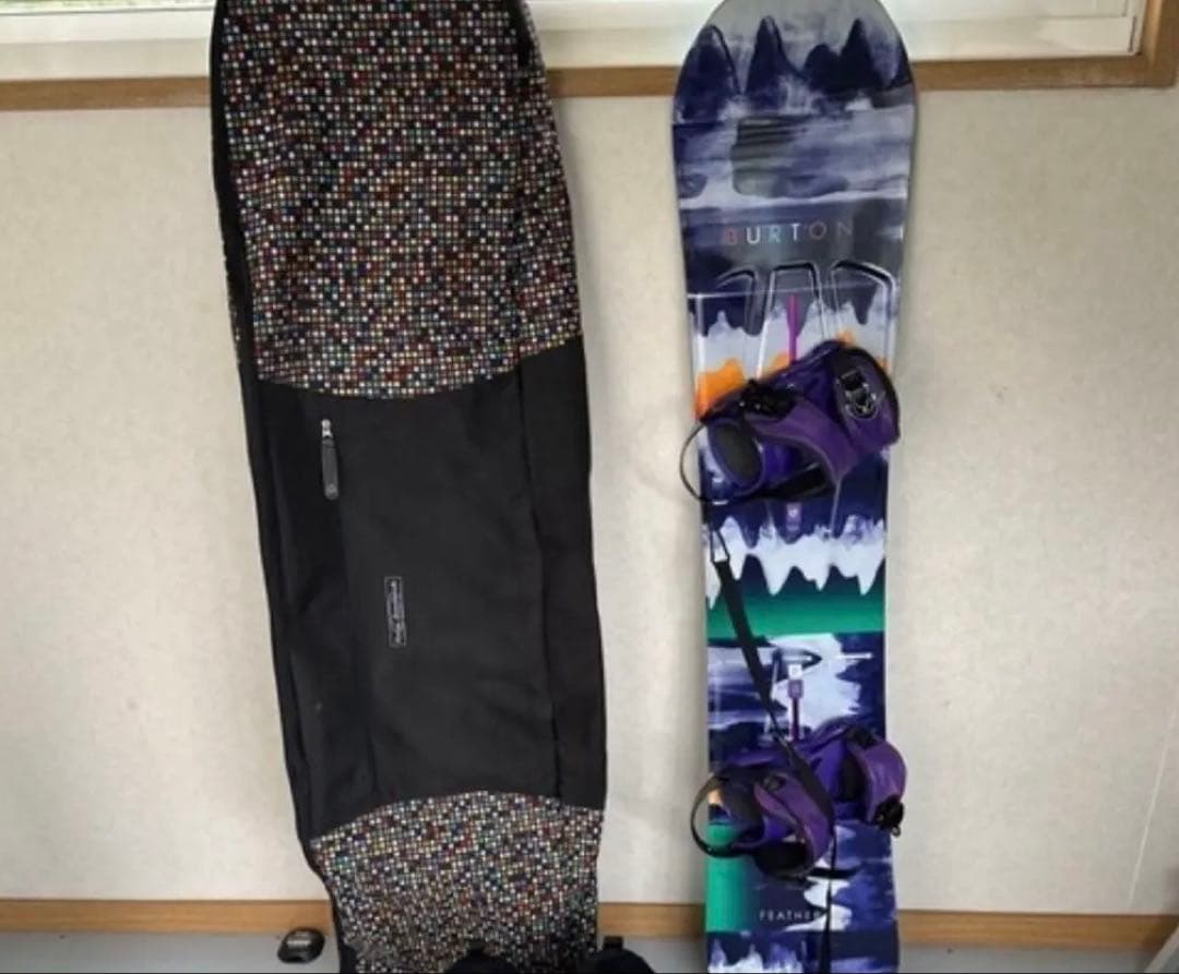 BURTON スノーボードセット（ボード、バインディング、バッグ、ワックス）