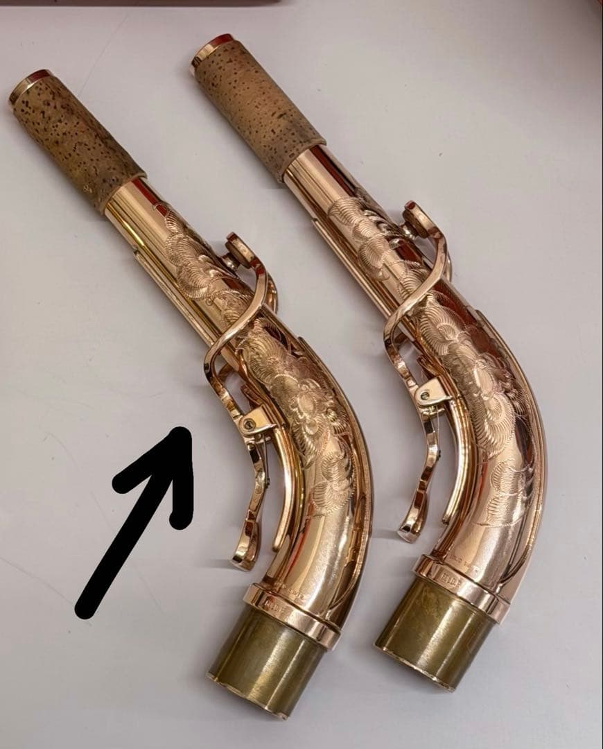 ヤナギサワ アルトサックス用 95PGPネック 総銀・ピンクゴールドメッキ