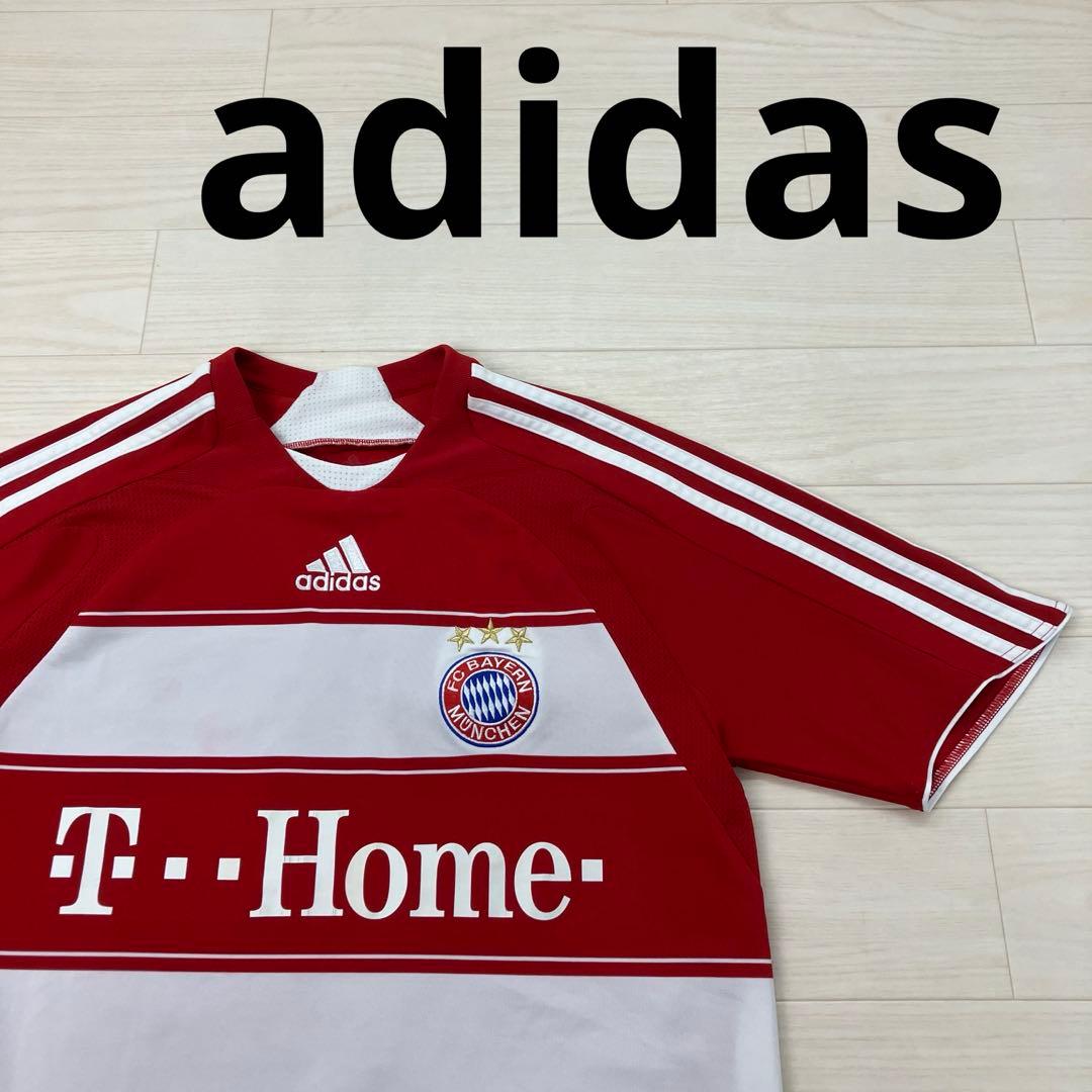 adidas バイエルンミュンヘン サッカーシャツ 2007-2009 赤白