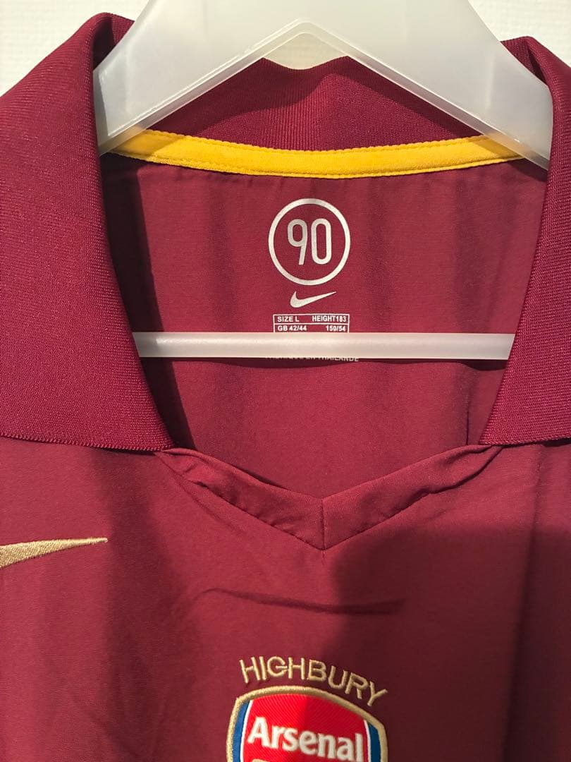希少　アーセナル　0506シーズン　ユニフォーム　ハイバリー　背番号なし