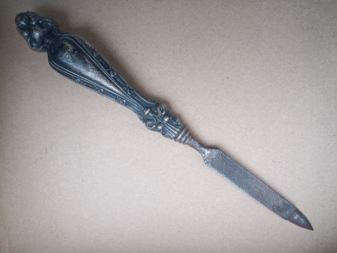 ビクトリア朝 純銀925ハンドル ネイルファイル 爪やすり アンティーク 骨董品