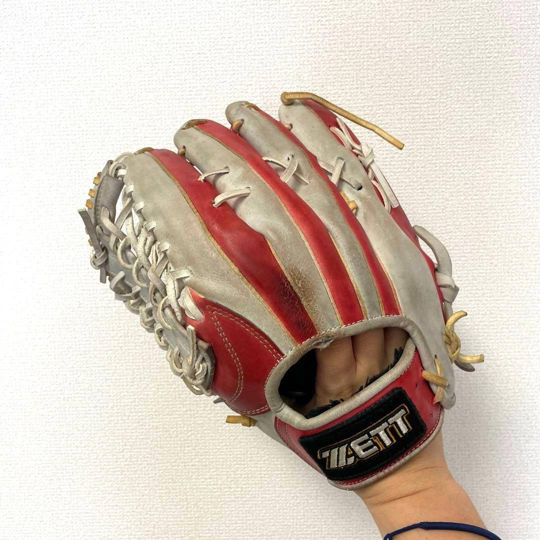 456 ZETT 赤星モデル 即戦力 型抜群 軟式 外野手用グローブ 左投げ