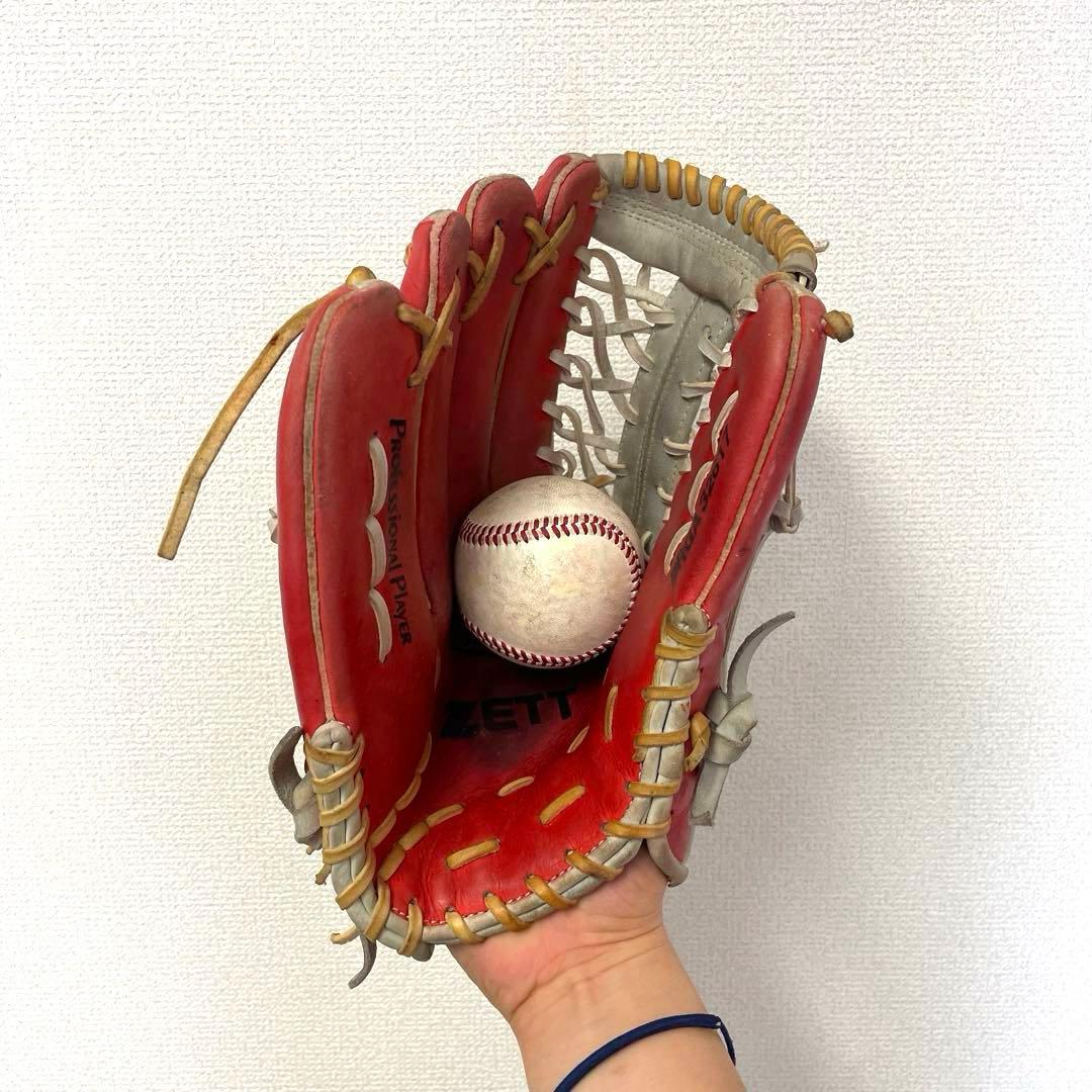 456 ZETT 赤星モデル 即戦力 型抜群 軟式 外野手用グローブ 左投げ