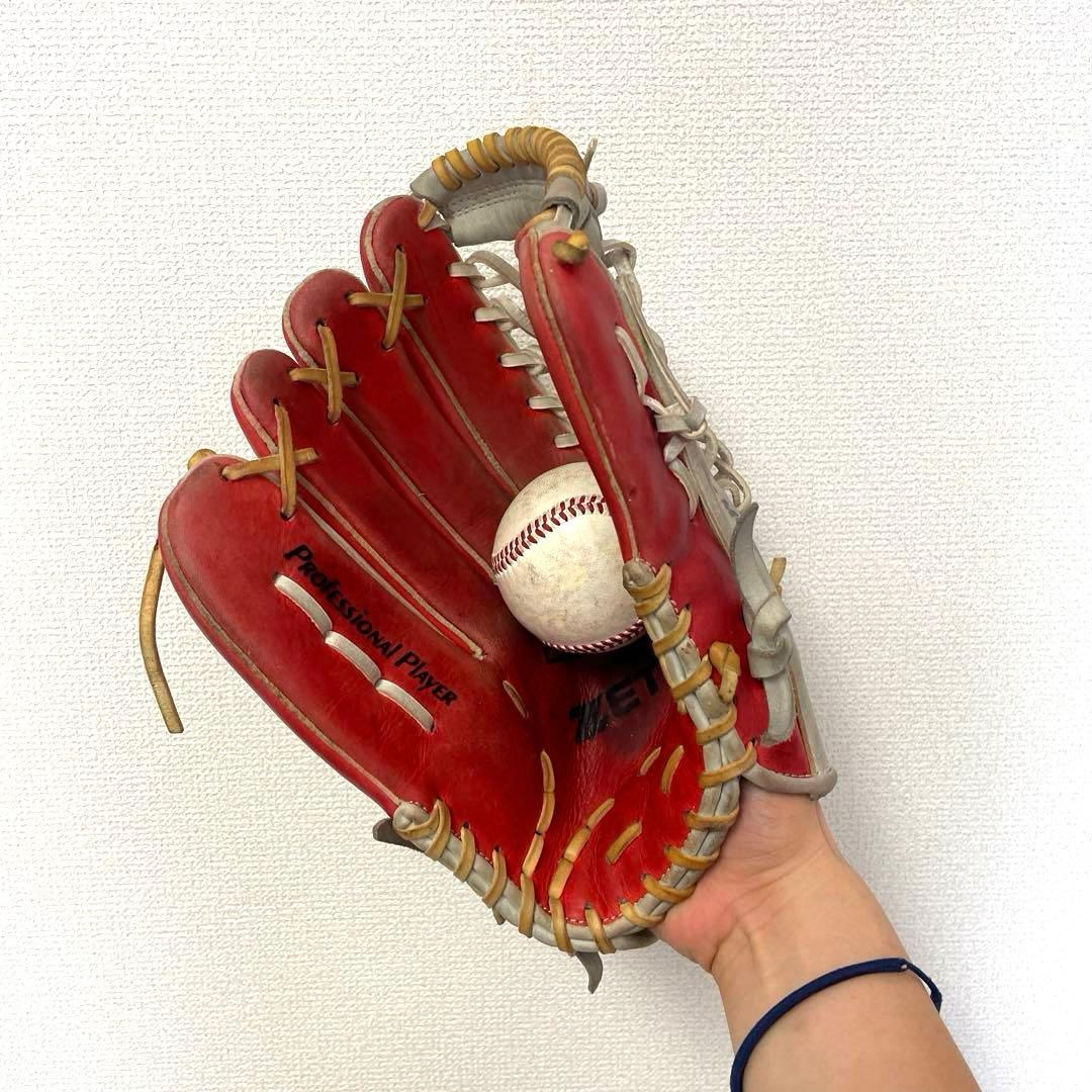 456 ZETT 赤星モデル 即戦力 型抜群 軟式 外野手用グローブ 左投げ