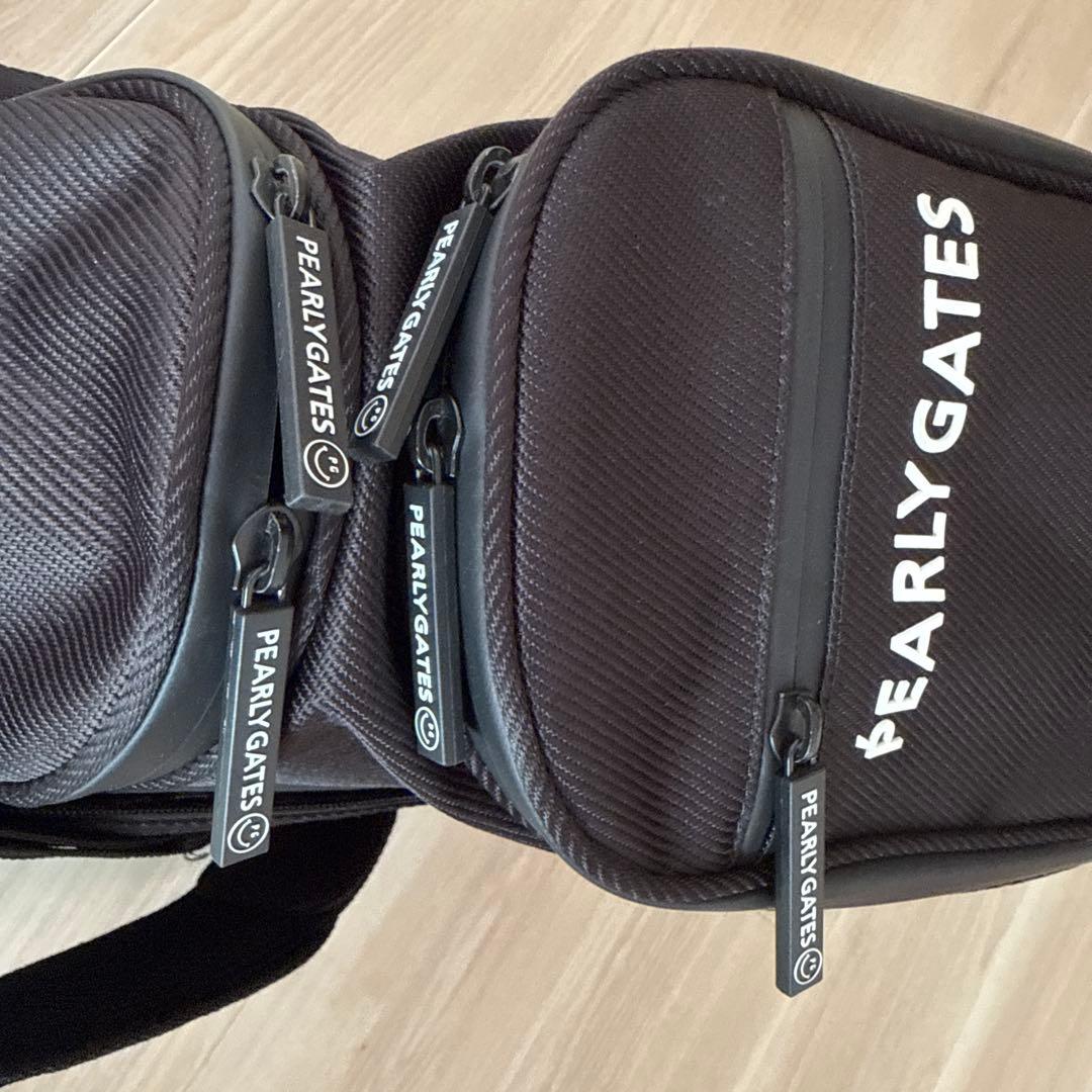 【ラウンド1回】パーリーゲイツ　キャディバッグ　黒　ブラック　軽量　スタンド式