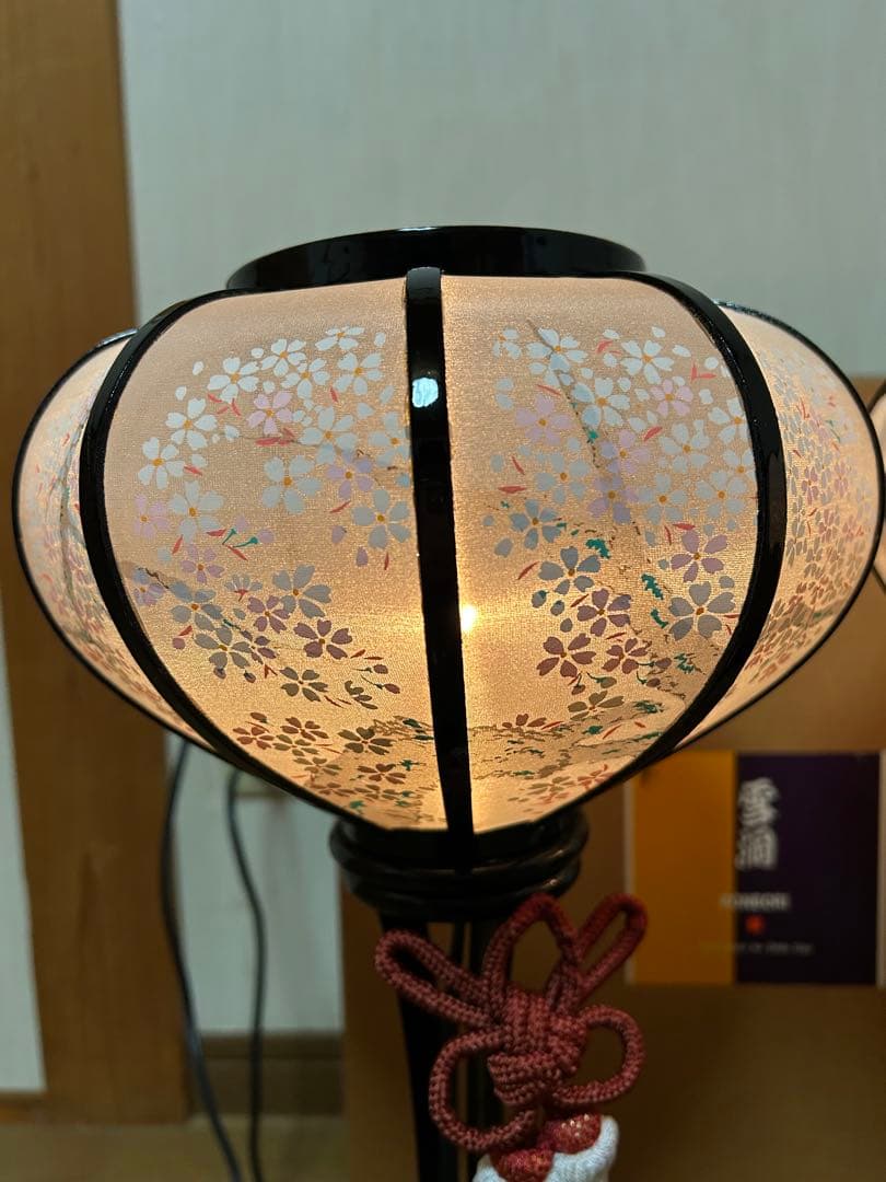 雪洞 ぼんぼり 桃の節句 ひな祭り 木製 古代吉野 2台セット