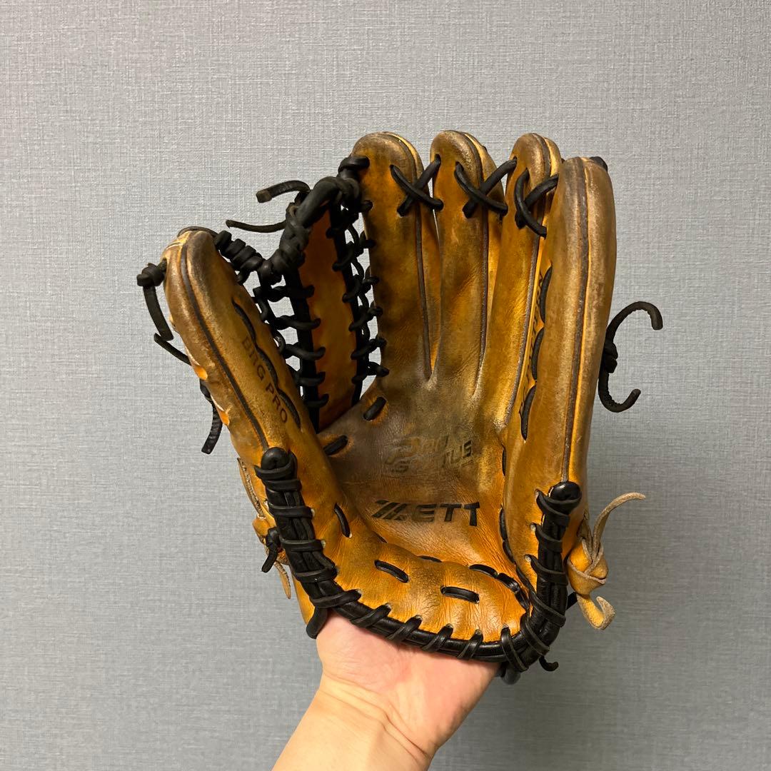 1114 ZETT プロステイタス オーダー 即戦力 軟式 外野手用グローブ