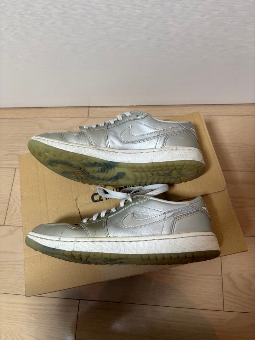 Nike Air Jordan 1 Low メタリックシルバー　aj1 ゴルフ