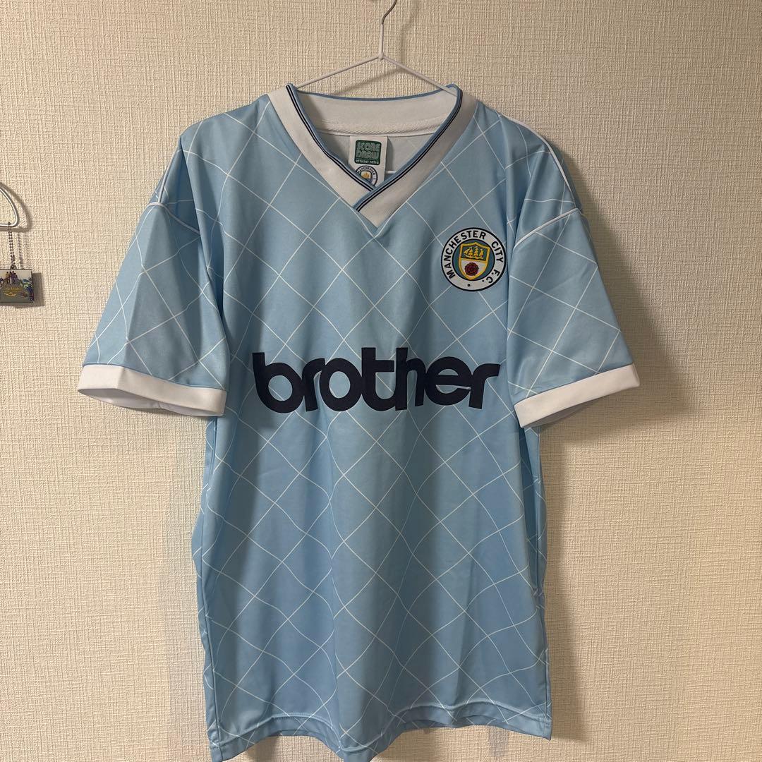 マンチェスター・シティ レトロユニフォーム 正規品　水色　oasis