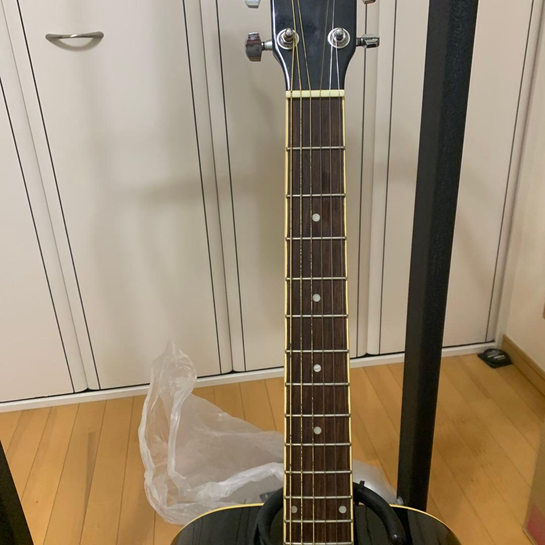 アコースティックギター 黒 6弦