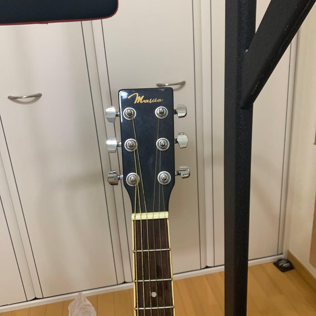 アコースティックギター 黒 6弦