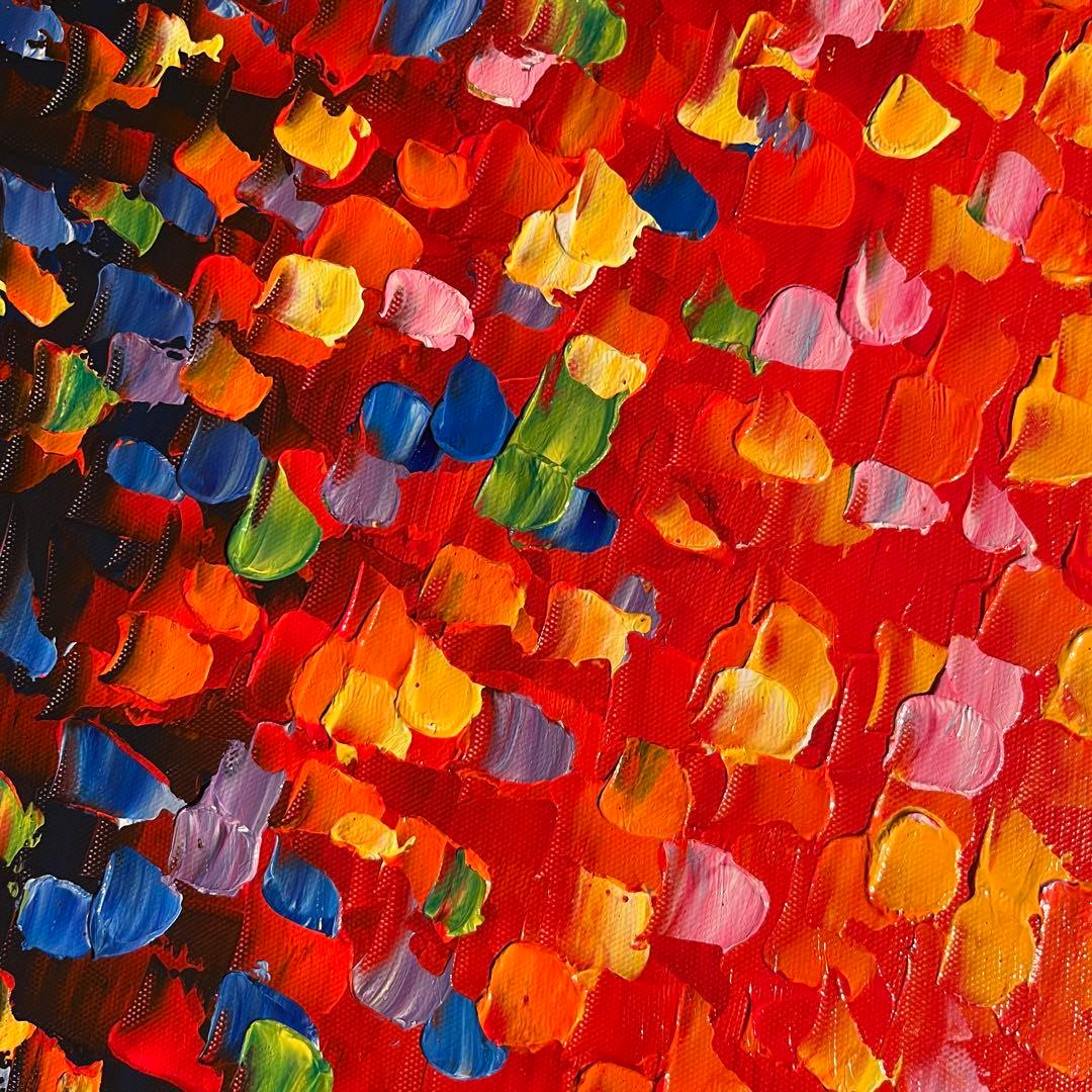 手書き油絵 パリの風景 エッフェル塔 額付 肉筆絵画 インテリア 油彩画