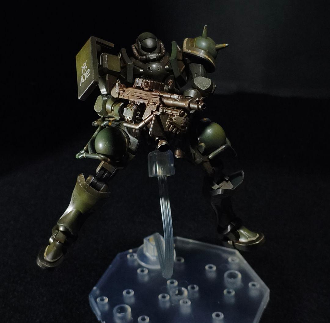 HG ザク(GQ) 全塗装完成品 ウェザリング仕上げ