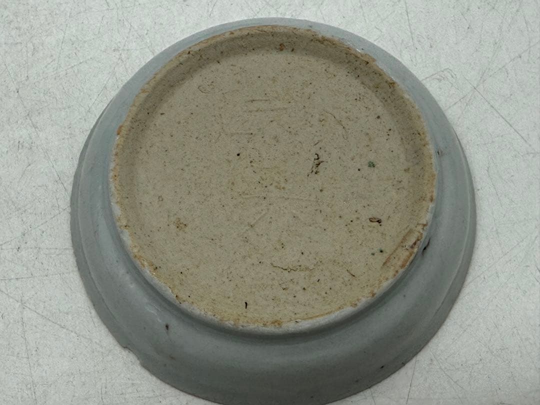 中国　明時代　紅緑彩　元興　寿紋小皿5点　アンティーク　送料込み251022