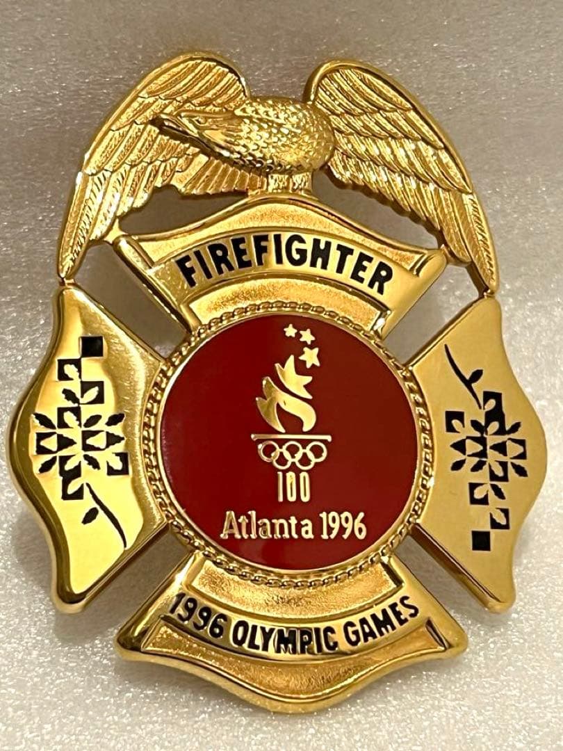 1996年　アトランタ　オリンピック　ファイヤーファイター（消防士）　記念バッジ