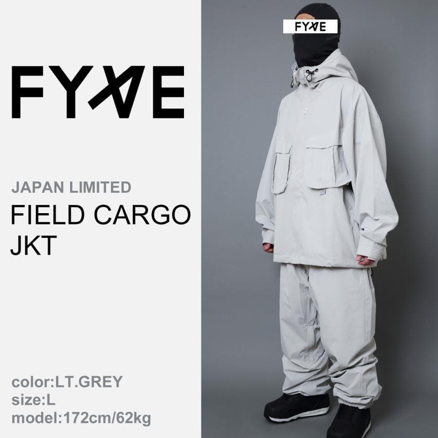 FYVE 日本限定 スノーボードウェア カーゴジャケットライトグレーL f216
