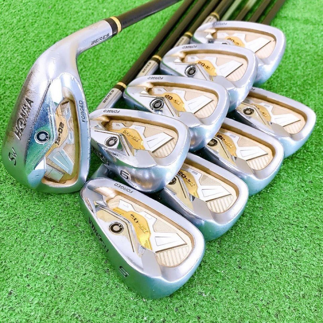テ24★★2星2S ホンマベレス IS-02 9本アイアンセット 純正BERES