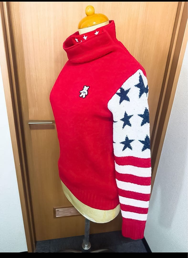３点お得セット【新品】キャロウェイ フリース セーター 赤 ハイネック 防寒