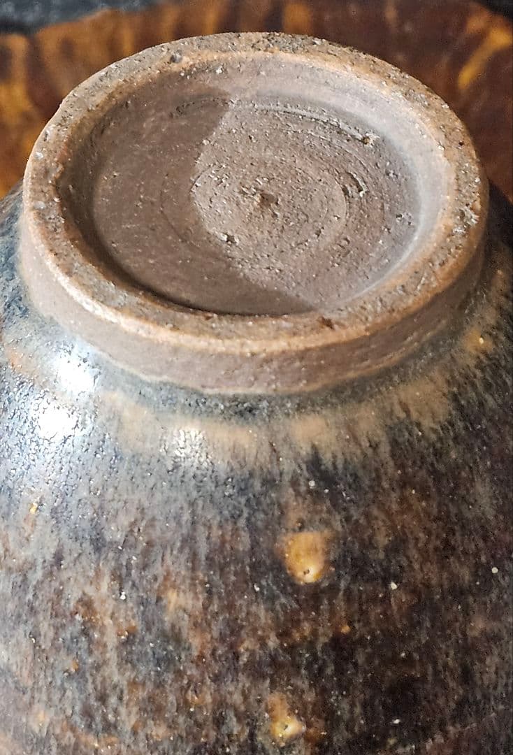 15〜16世紀　中国南方系古陶磁　東南アジア古陶磁　褐釉　陰刻文様　小壺花入茶入