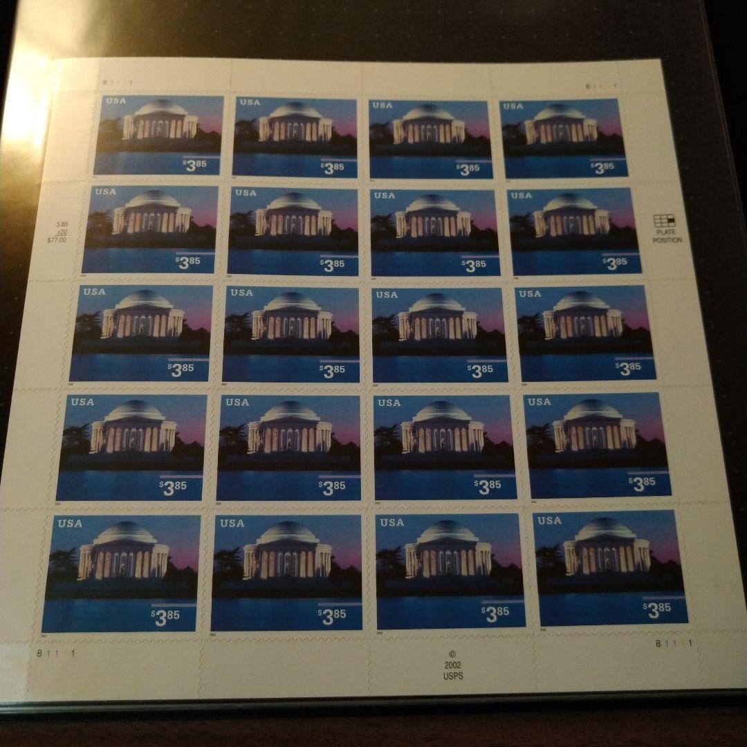 海外切手　米国　普通切手シート　未使用品