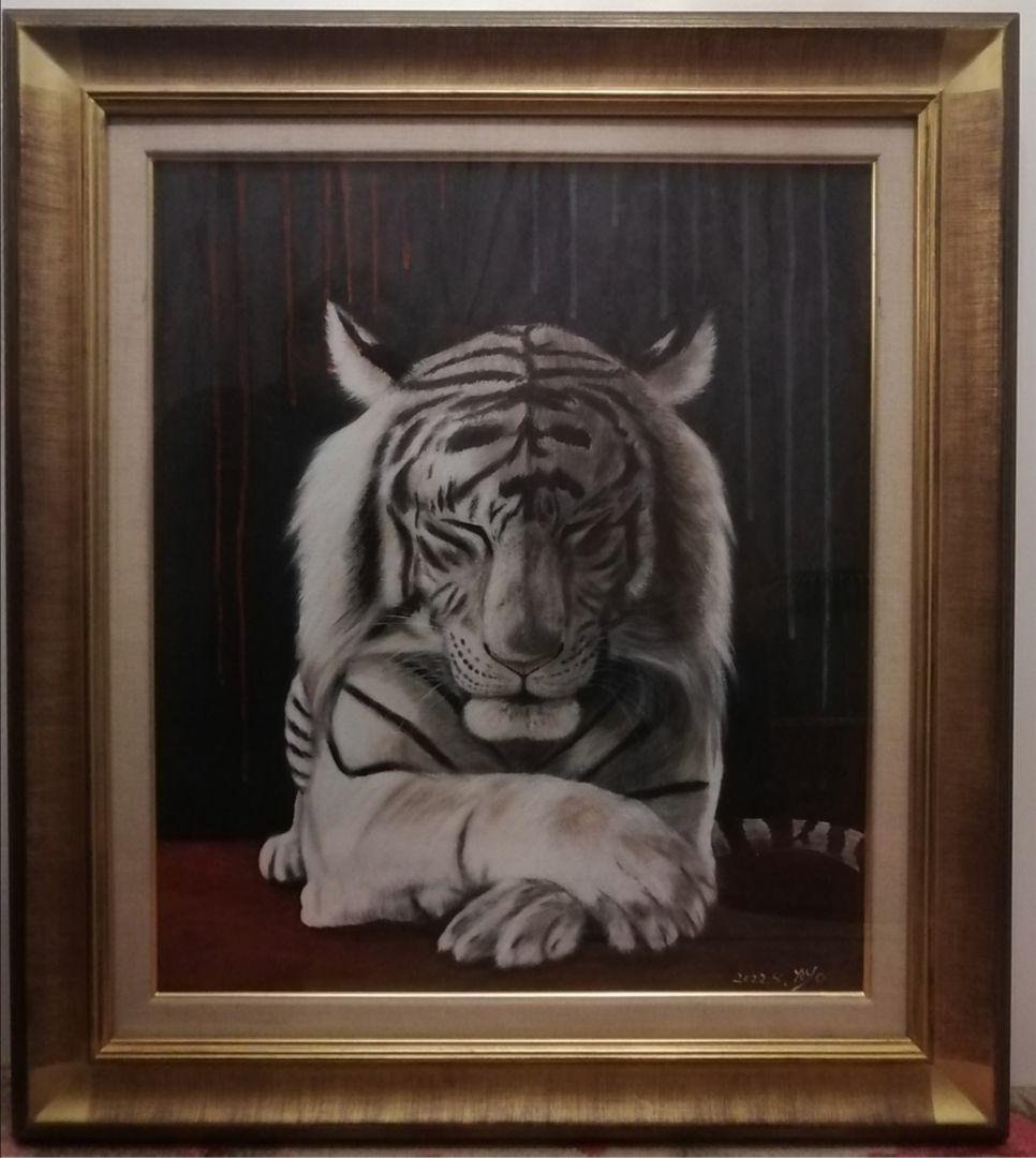 さくです。絵画　額縁　キャンバス アクリル絵