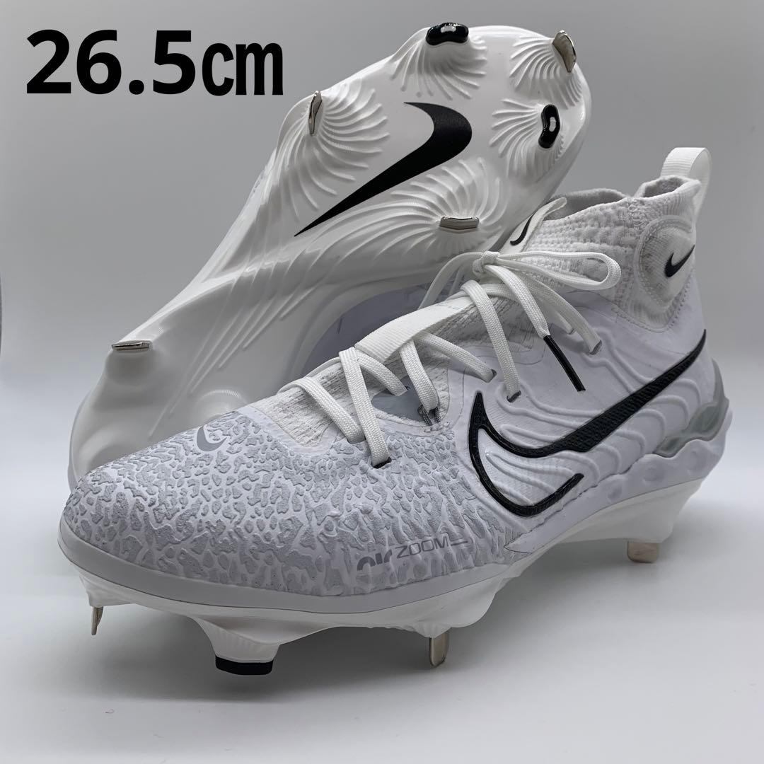 NIKE 野球 スパイク 白 ホワイト 軽量 ミドルカット 26.5㎝