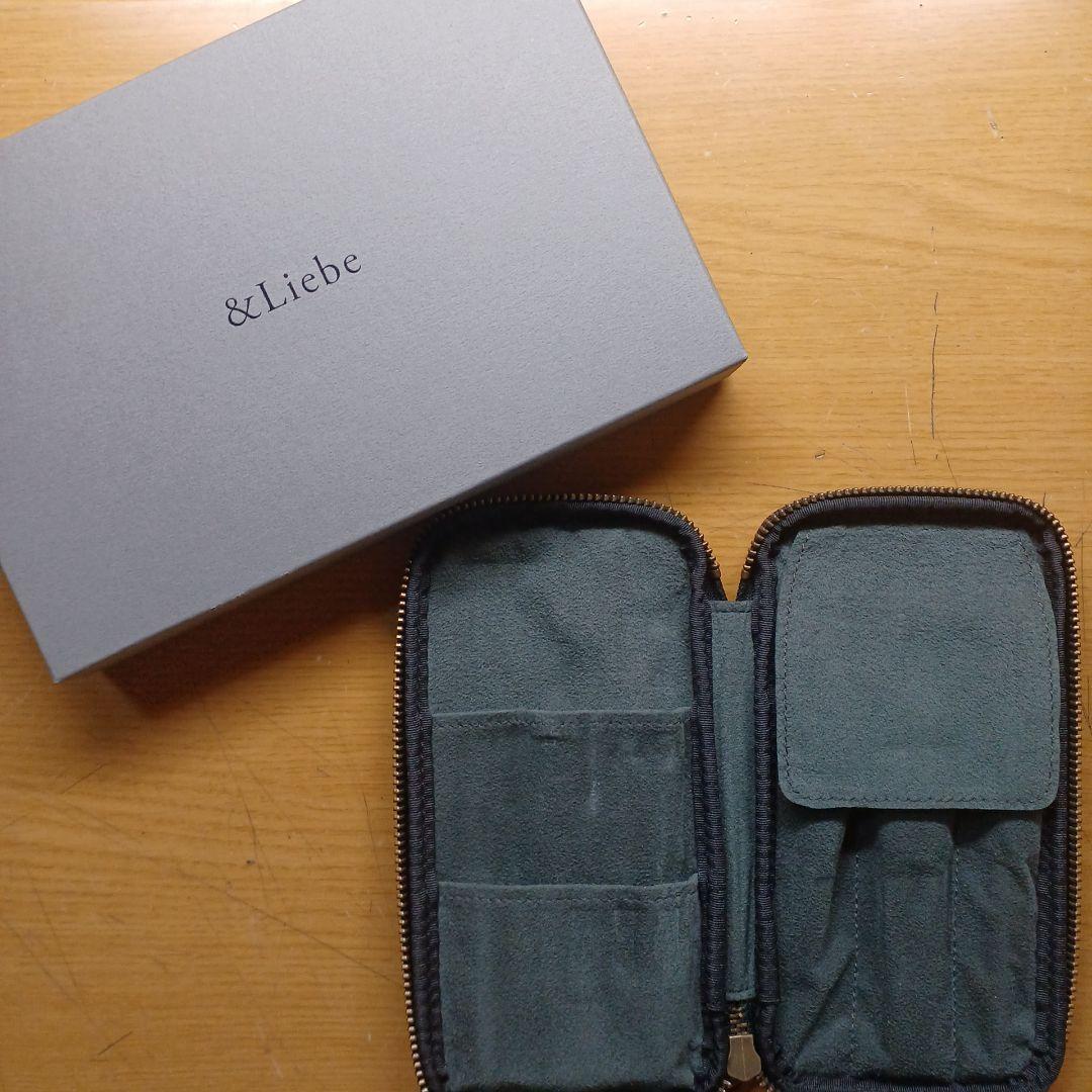 &Liebe ブラック 筆箱 ジッパー式