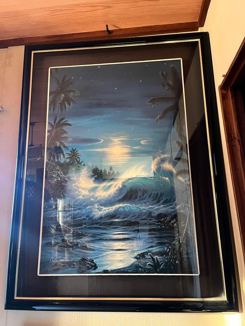 クリスチャンリースラッセン【保証書あり100万円の絵画】マウイムーンⅡ