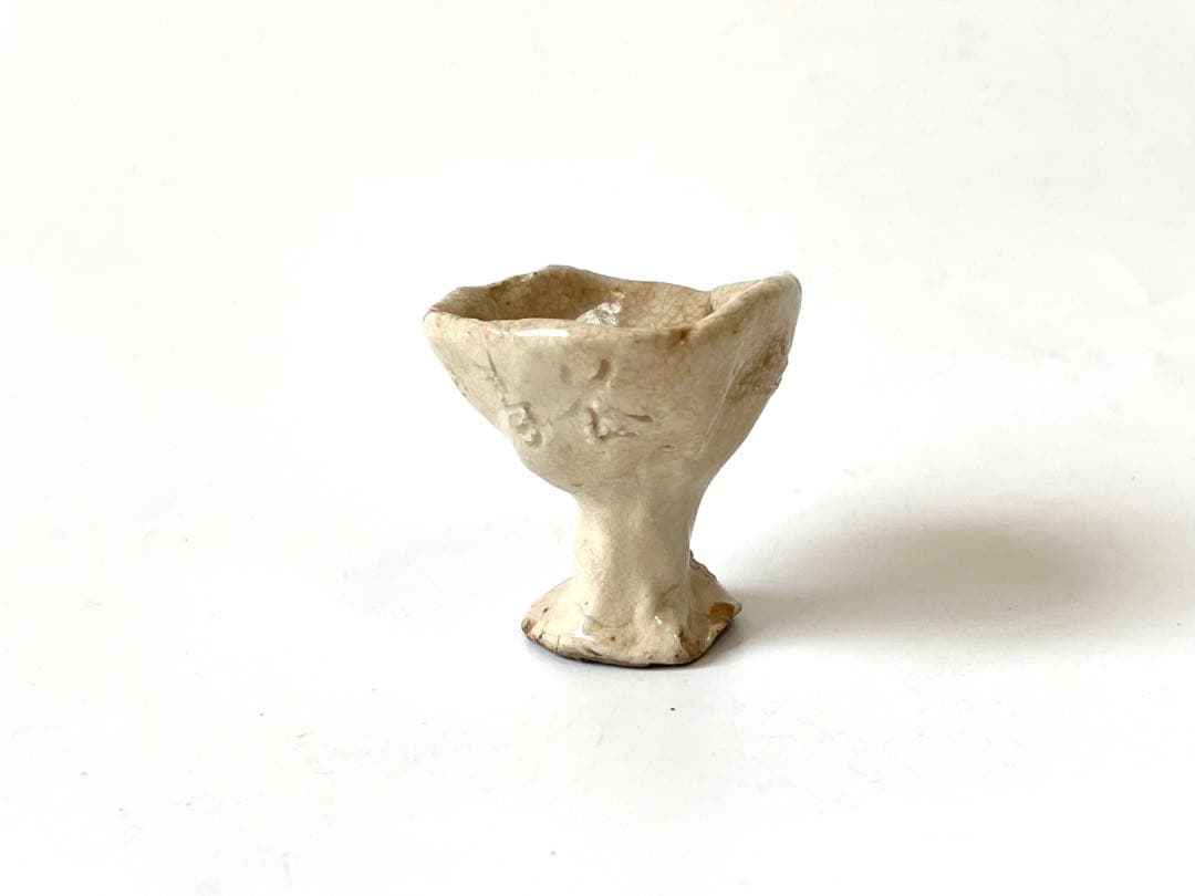 骨董　アンティーク　手捻り　盃　馬上杯　煎茶道具　蓮月焼　ミニチュア　大田垣蓮月