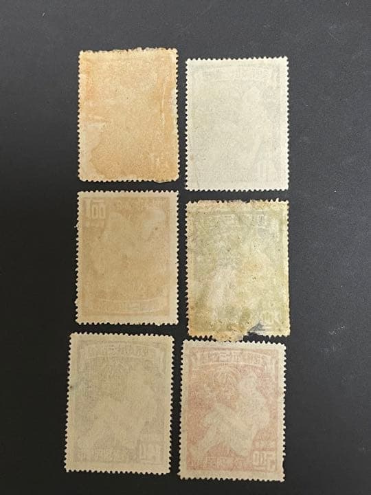 中華民国切手1952(紀34)6種完　使用済