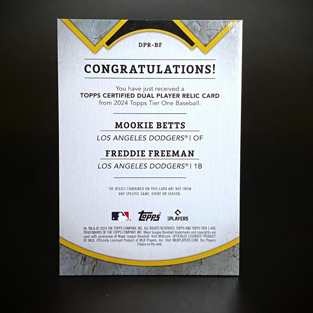 【激レア】ムーキー・ベッツ・フレディ・フリーマン★デュアルレリックカード