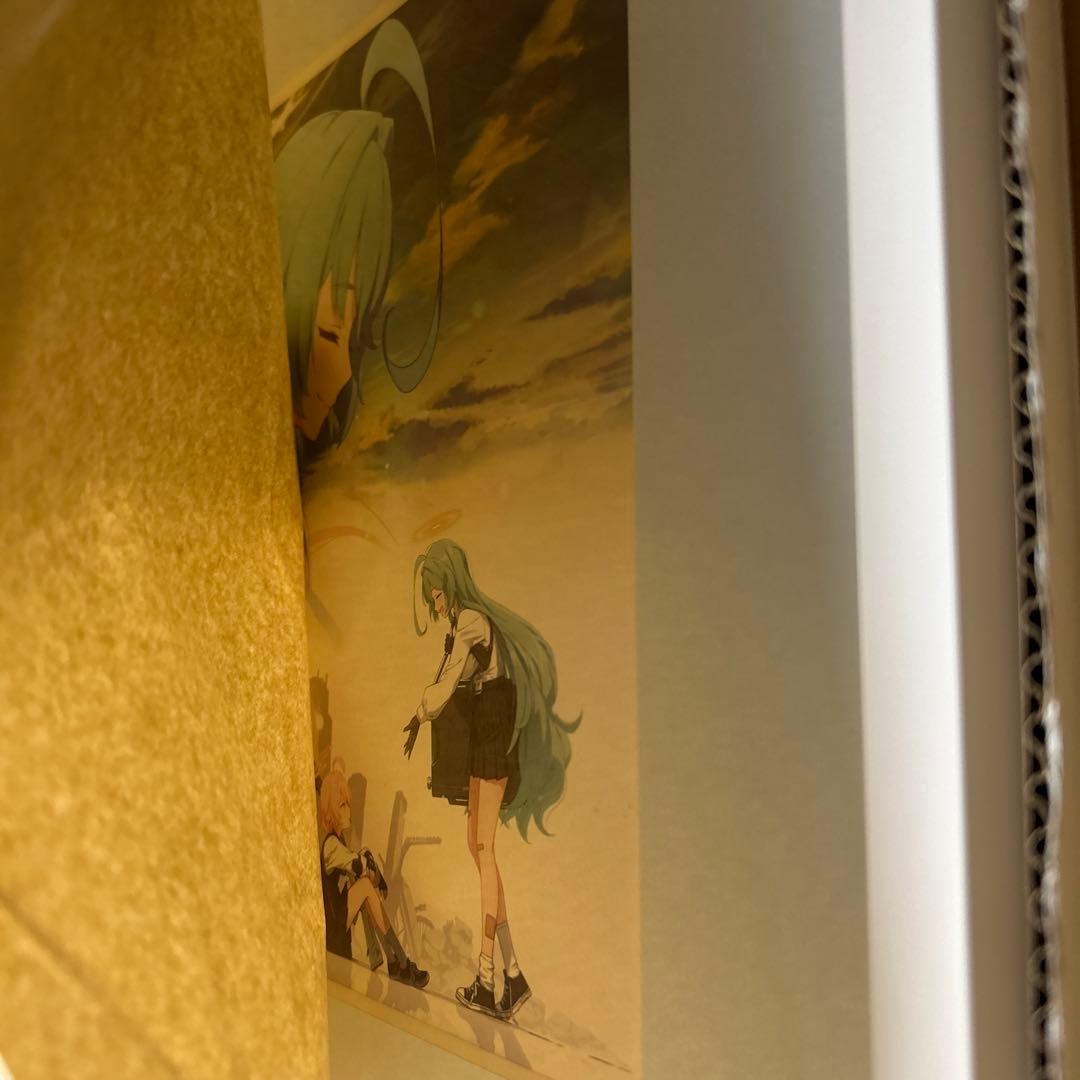 ブルーアーカイブ ブルアカ 額装イラスト「夢が残した足跡」(箔加工アート)