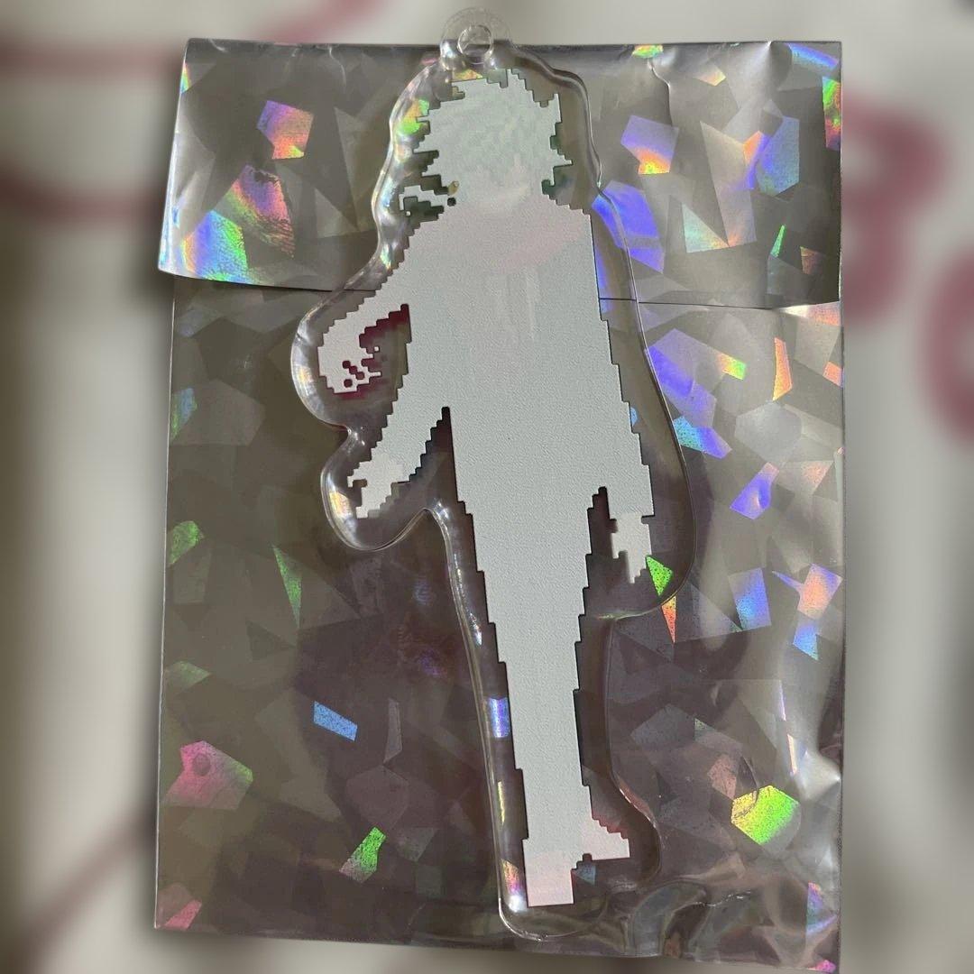 ピクセルアート アクリルキーホルダー　ミドリ