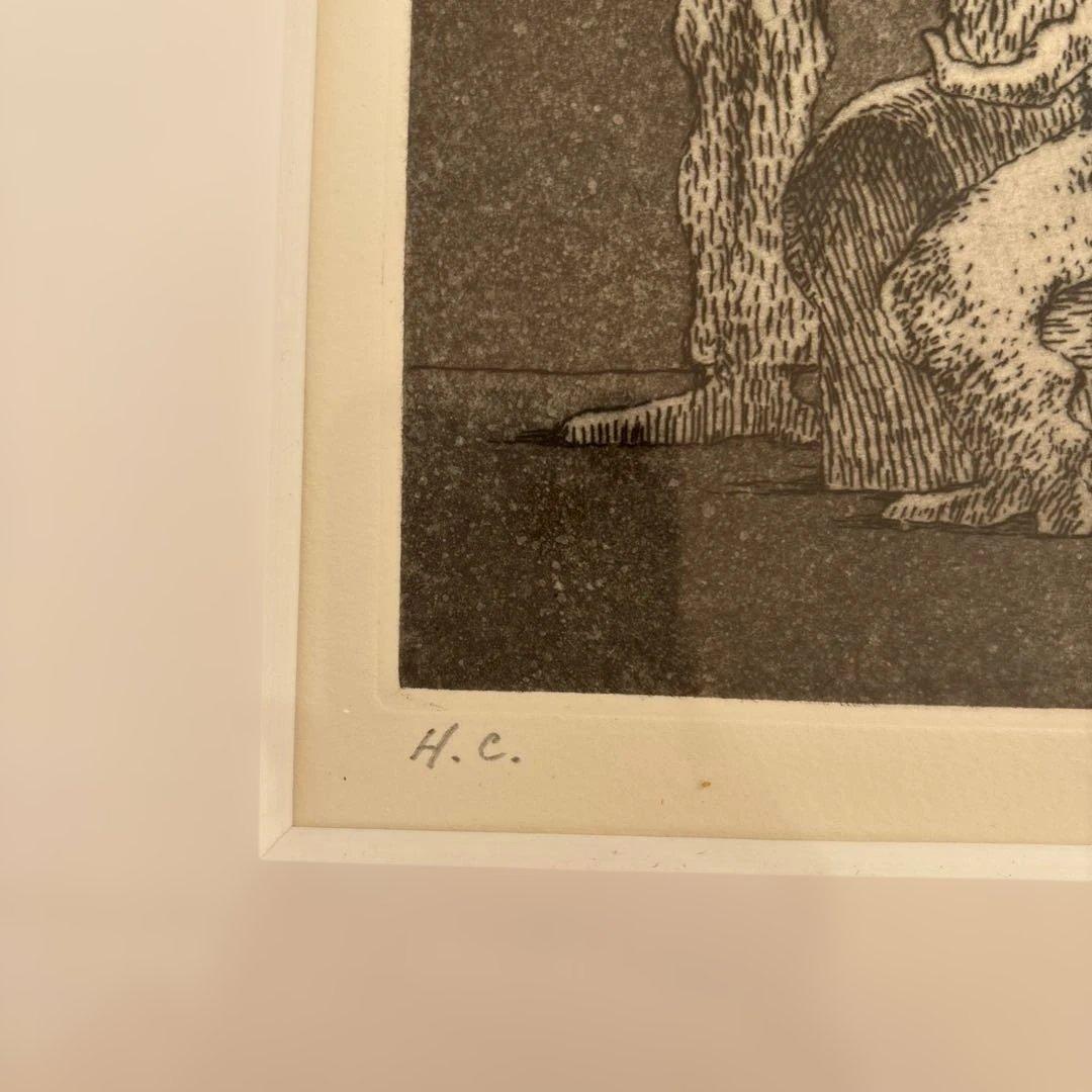 浜田知明Chimei H. エッチング作品 H.C. サイン入り
