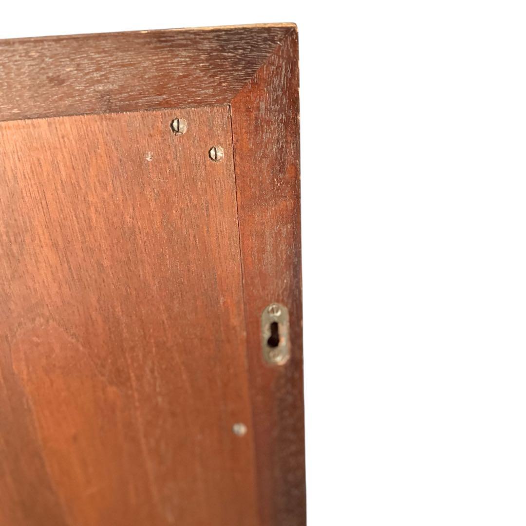 HR583 【希少アンティーク】マホガニー　ウッドウォールミラー