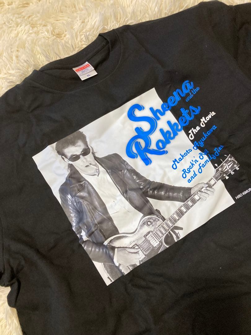 未使用 シーナアンドロケッツ黒色 Tシャツ XLサイズ ロゴ入りキャップ付き