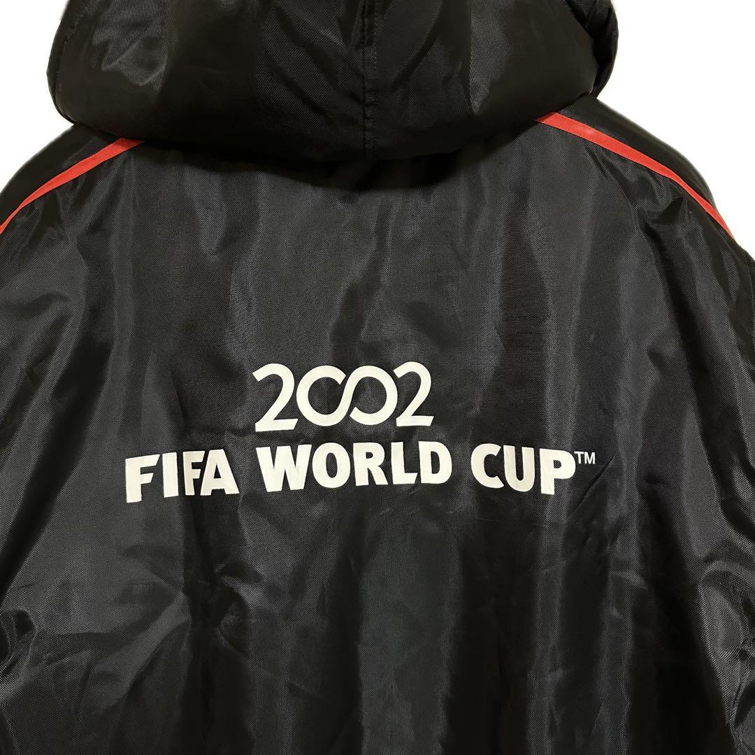 【未使用品】2002年 日韓W杯 公式ロゴ入り ベンチコート ボアフード付き