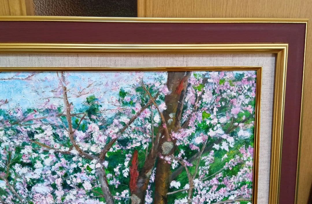 油絵 風景画 桜 花 P10【3月】開花時期