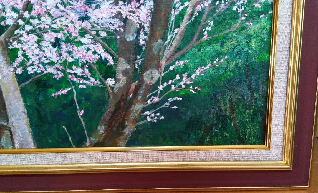 油絵 風景画 桜 花 P10【3月】開花時期