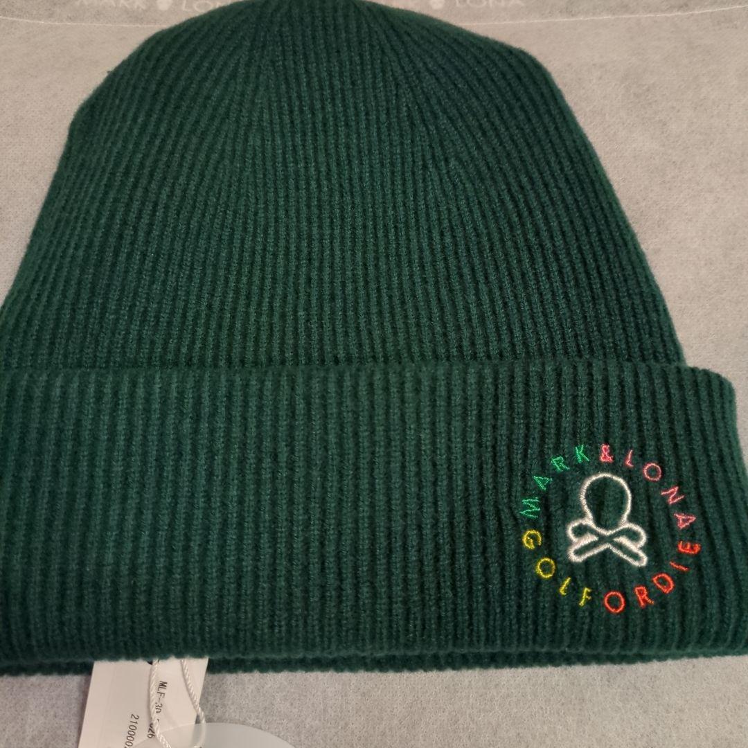 MARK & LONA ニット帽　カーキ