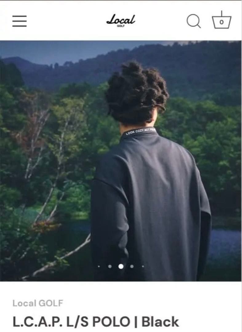 【完売品】Local GOLF L.C.A.P. L/S POLO Black