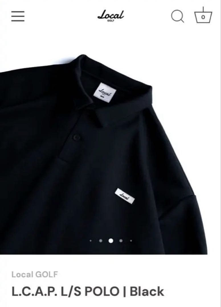 【完売品】Local GOLF L.C.A.P. L/S POLO Black
