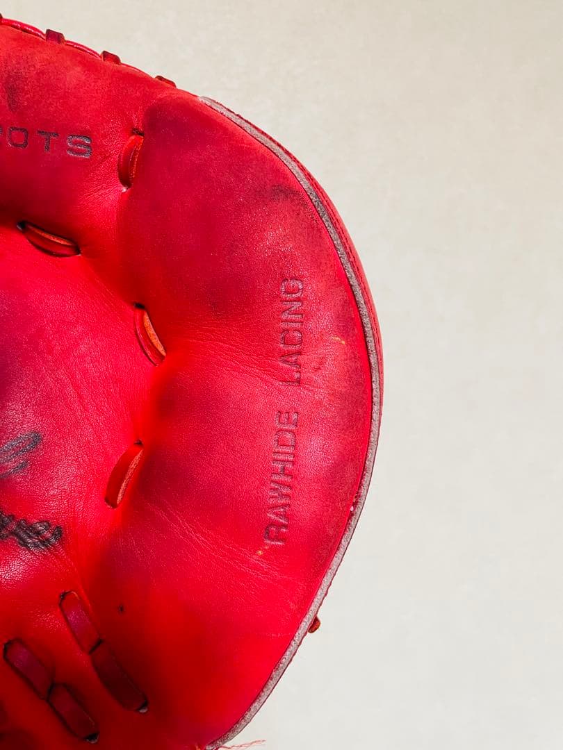 美品✨SSK キャッチャーミット 軟式 右投げ 赤 即戦力 レッド エスエスケー