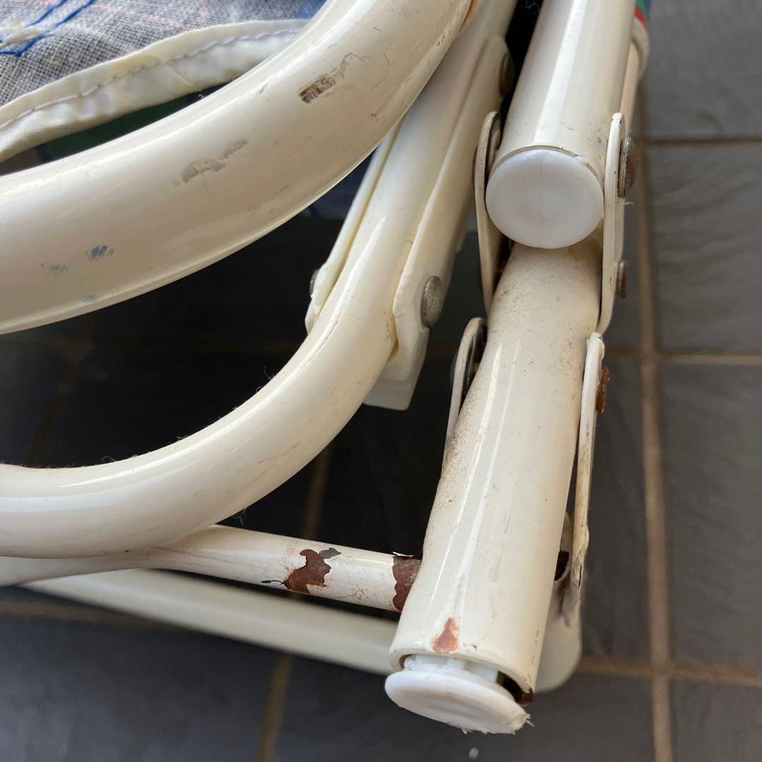 【昭和レトロ】折りたたみ式 サマーベッド ビーチチェア アウトドアチェア