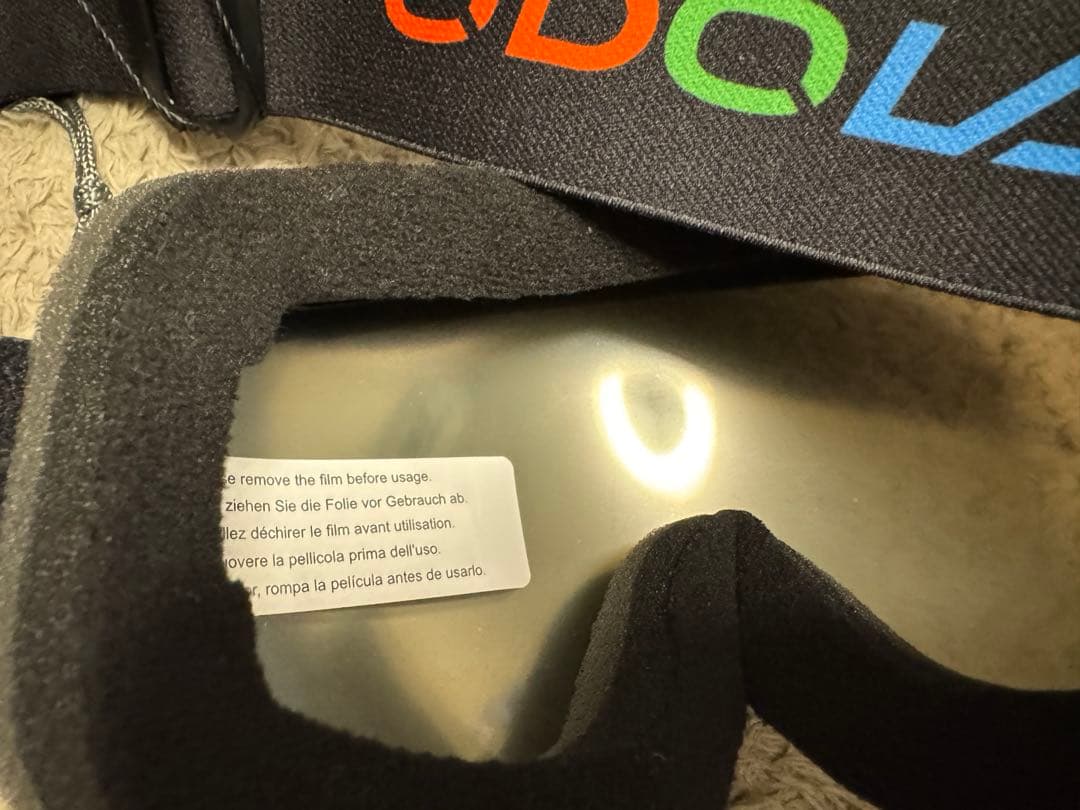 Odoland 子供用スキースノボヘルメット ゴーグル付きXSサイズ ブラック