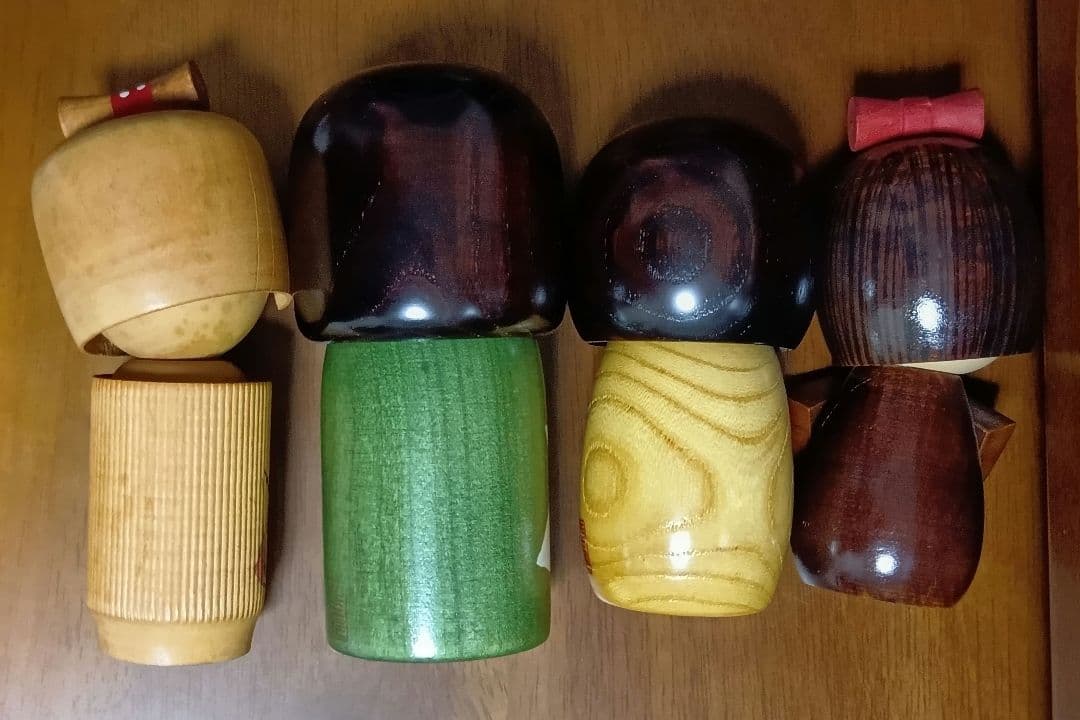 こけし　４体セット　伝統工芸品　とみお　卯三郎　　山田源二