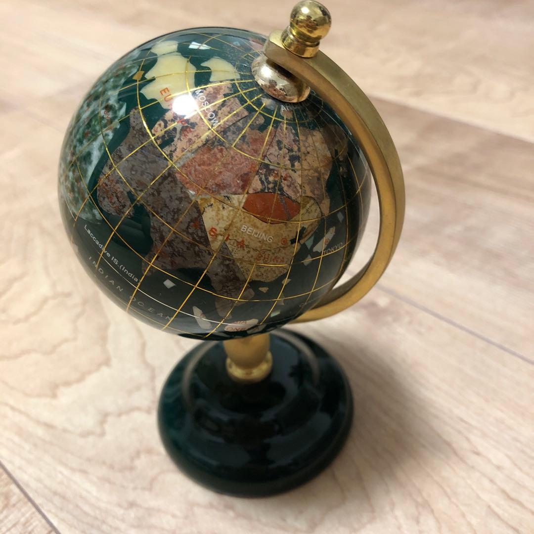 天然石　地球儀　アンティーク