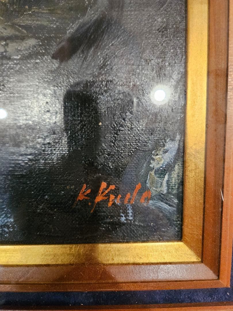 工藤和男「明け海の群像」油彩 F6号 創元会元会長 労働者の賛歌 逸品 一枚の絵