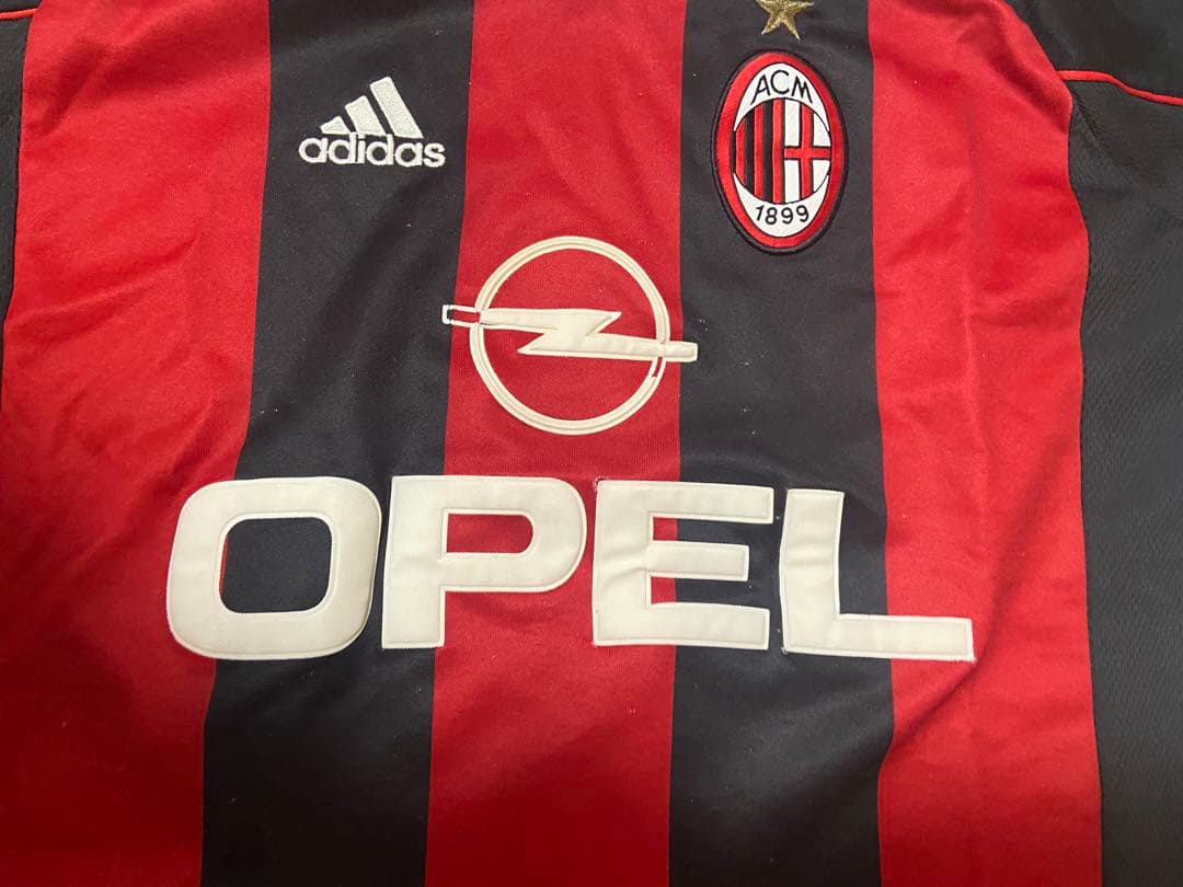 ACミランユニフォーム OPELスポンサー時代 adidas 製 黒赤ストライプ